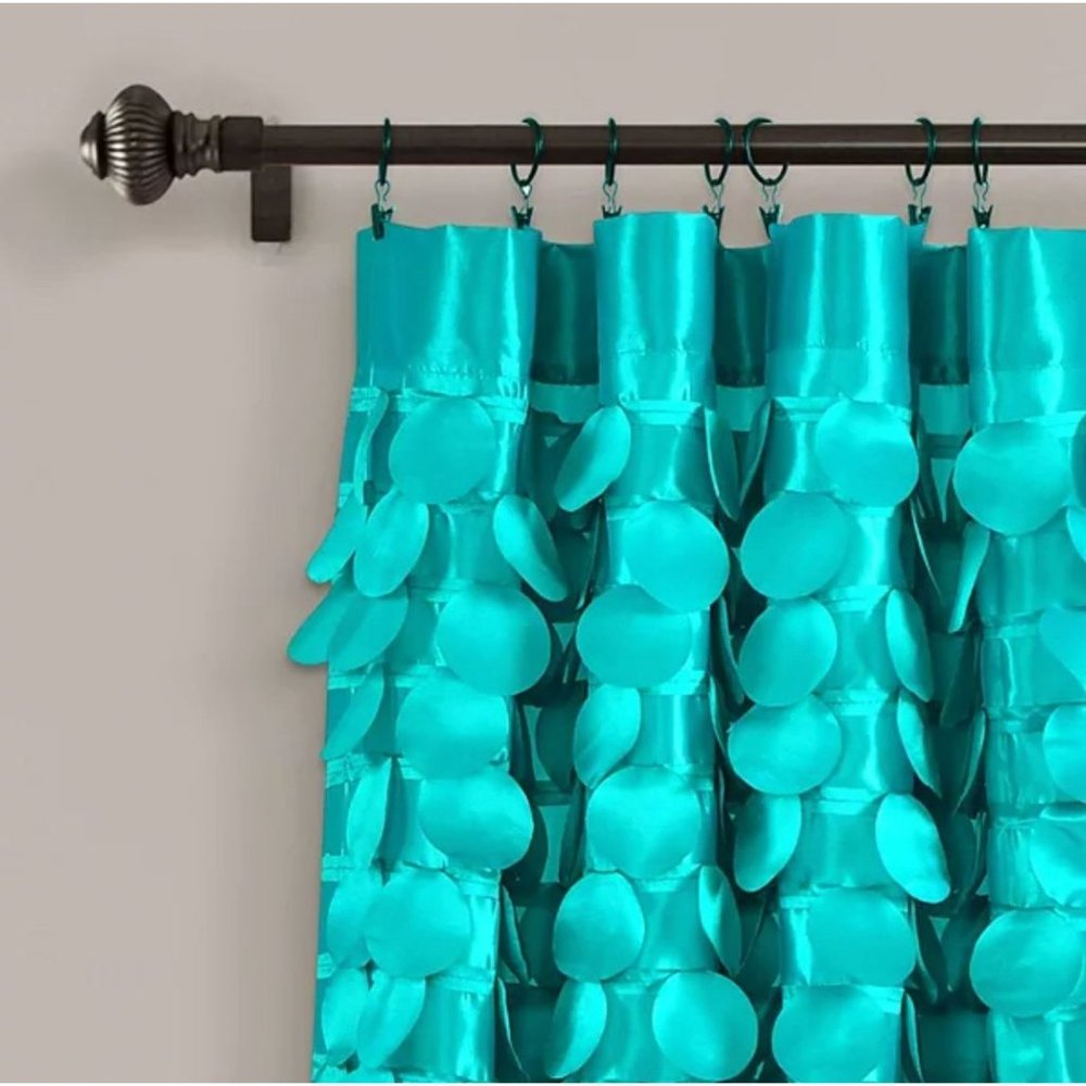 Lush Decor Turquoise Circle Dream Double Panel Set 54" W x 84" L each - Picture 7 of 10